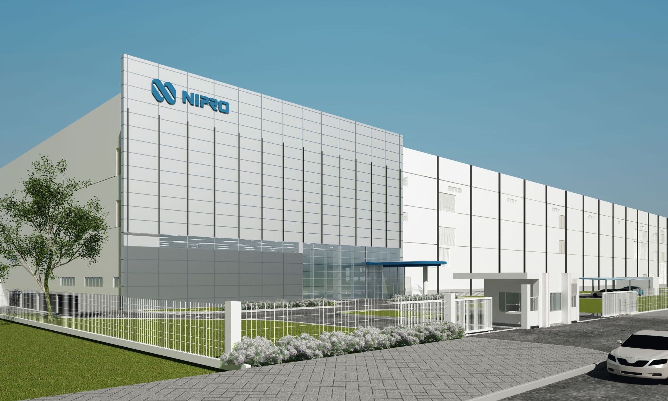 Nipro Vietnam factory exterior with landscaped campus